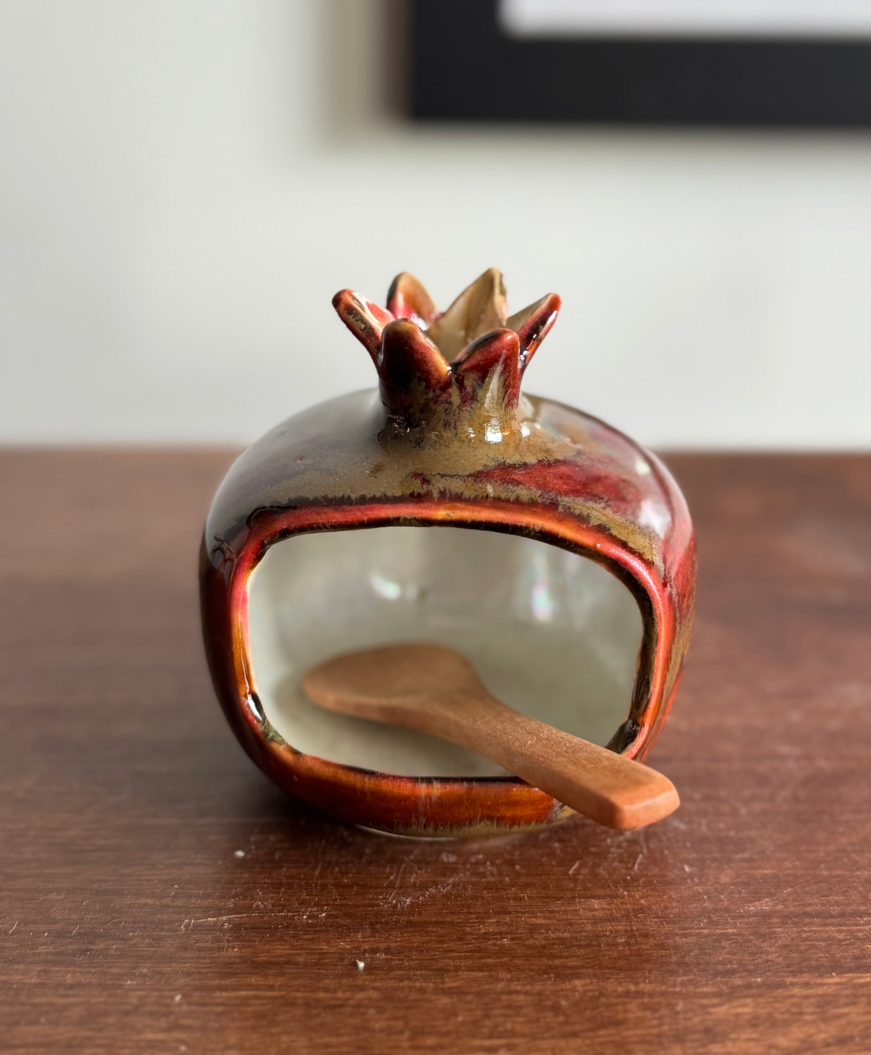 Pomegranate  salt cellar, salt pig
