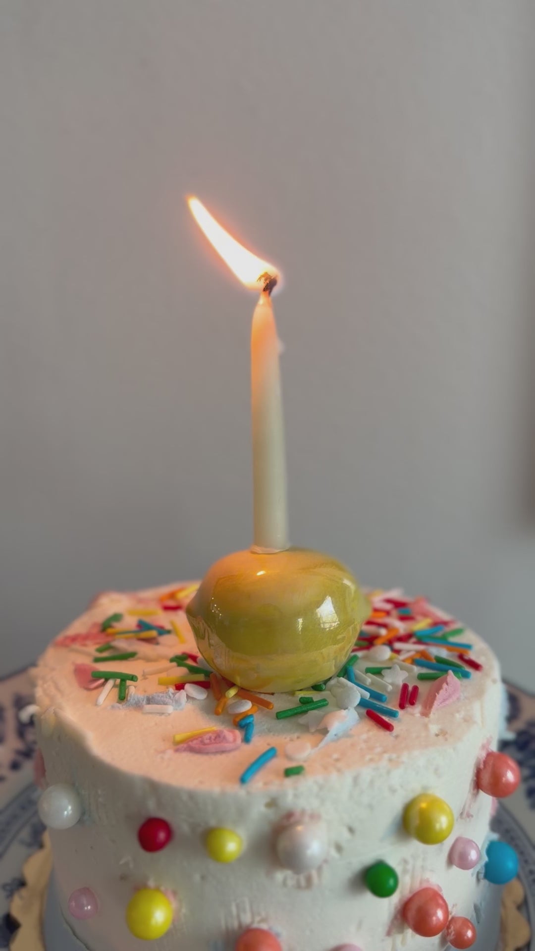 Lemon cake topper, candle holder