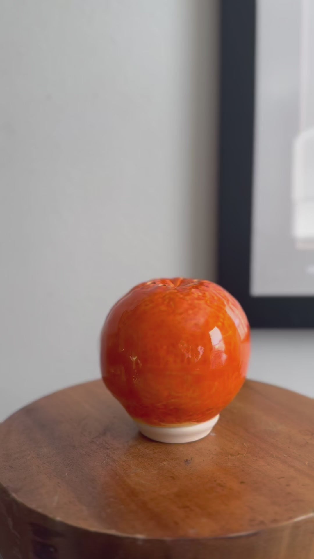 ceramic orange incense holder, incense cone holder